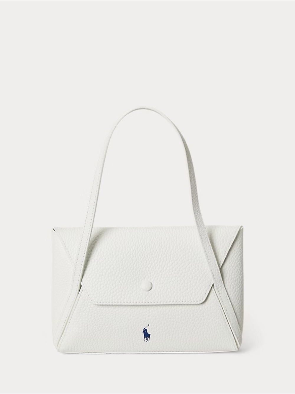 Ralph Lauren Polo White Pebbled small envelope bag